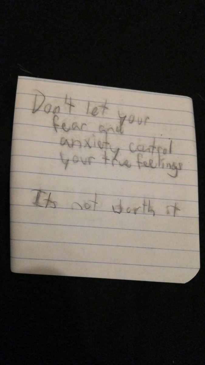 Keahigg's tweet image. "Don't let your fear and anxiety control your true feelings, it's not worth it."

I've had this on the back of my phone for months now, and I've started to realize this is why I'm finding happiness again. I'm putting myself into uncomfortable situations and learning my anxiety