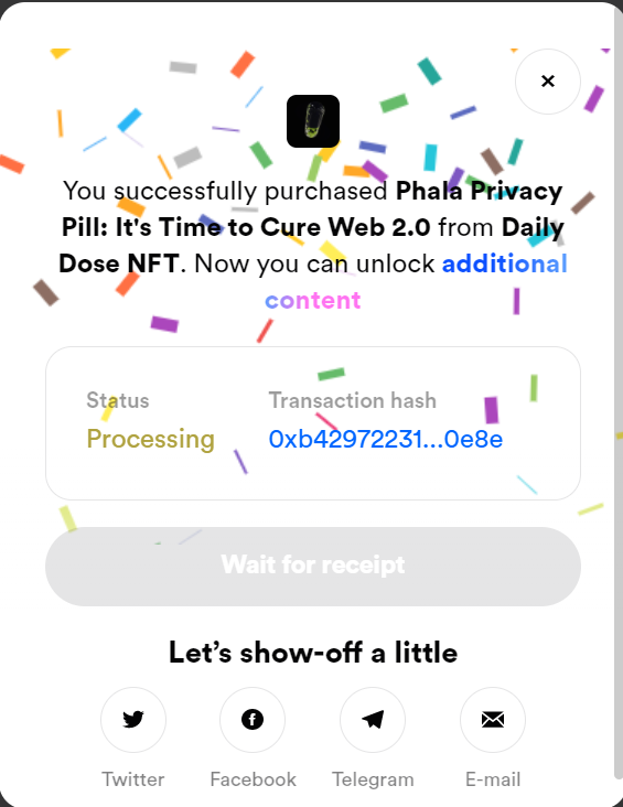 RealHappyBlock's tweet photo. Supporting our partner @PhalaNetwork #NFT 🥳🥳🥳 https://t.co/oPU749BjjL