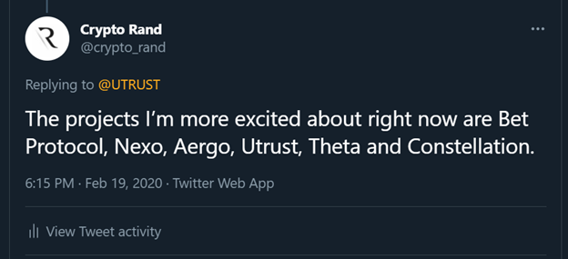 One year ago I shared my long term bags. 

Time to review:

- $BEPRO (<a href="/bepronet/">Bepro</a>) +4,769%
- $NEXO (<a href="/NexoFinance/">Nexo</a>) +1,302%
- $AERGO (<a href="/aergo_io/">Aergo (HPP)</a>) +1,076%
- $UTK (@UTRUST) +4,075%   
- $DAG (<a href="/Conste11ation/">Constellation Network</a>) +267%
- $THETA (<a href="/Theta_Network/">Theta Network</a>) +4,447%

  Thanks to all these amazing teams!