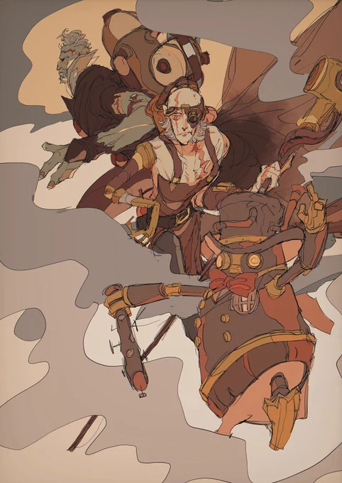 #第五人格イラスト
バルクさんとおボンボンちゃんとペルシーさん(`、3_ヽ)_///// 