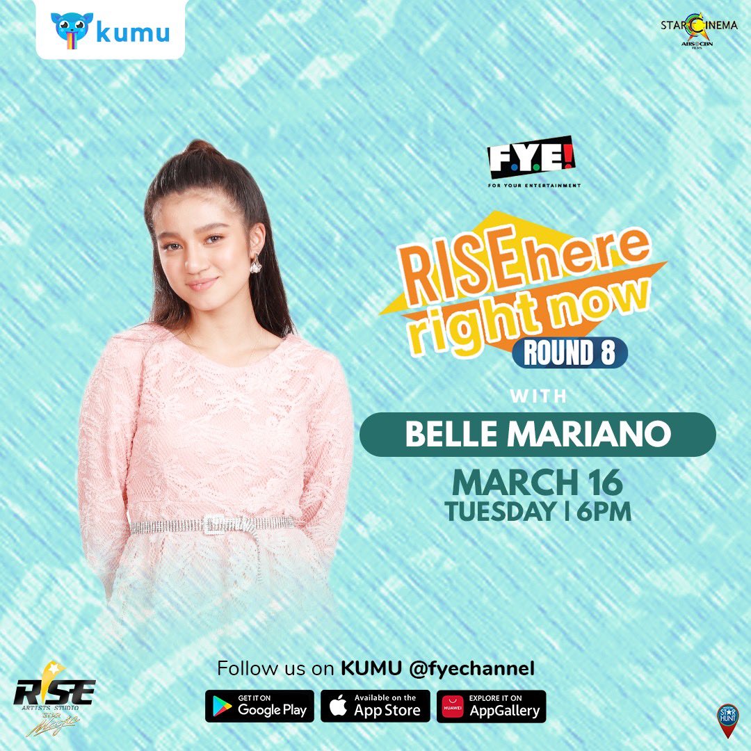 bond with #BelleMariano tonight while staying safe at home! ✨

#RiseHereRightNow, 6pm, on kumu's <a href="/fyechannel/">sergio calzado</a>!