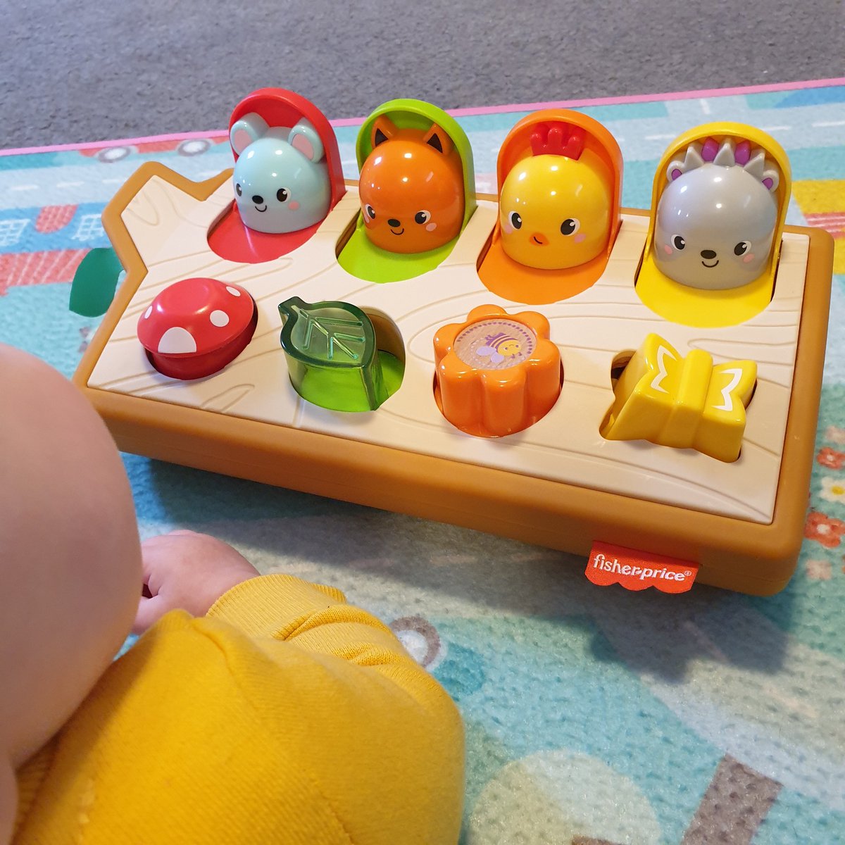 Yo <a href="/FisherPrice/">Fisher-Price®</a> what's the one on the far right? My L-R is Mouse Fox Chicken Greything 🧐
