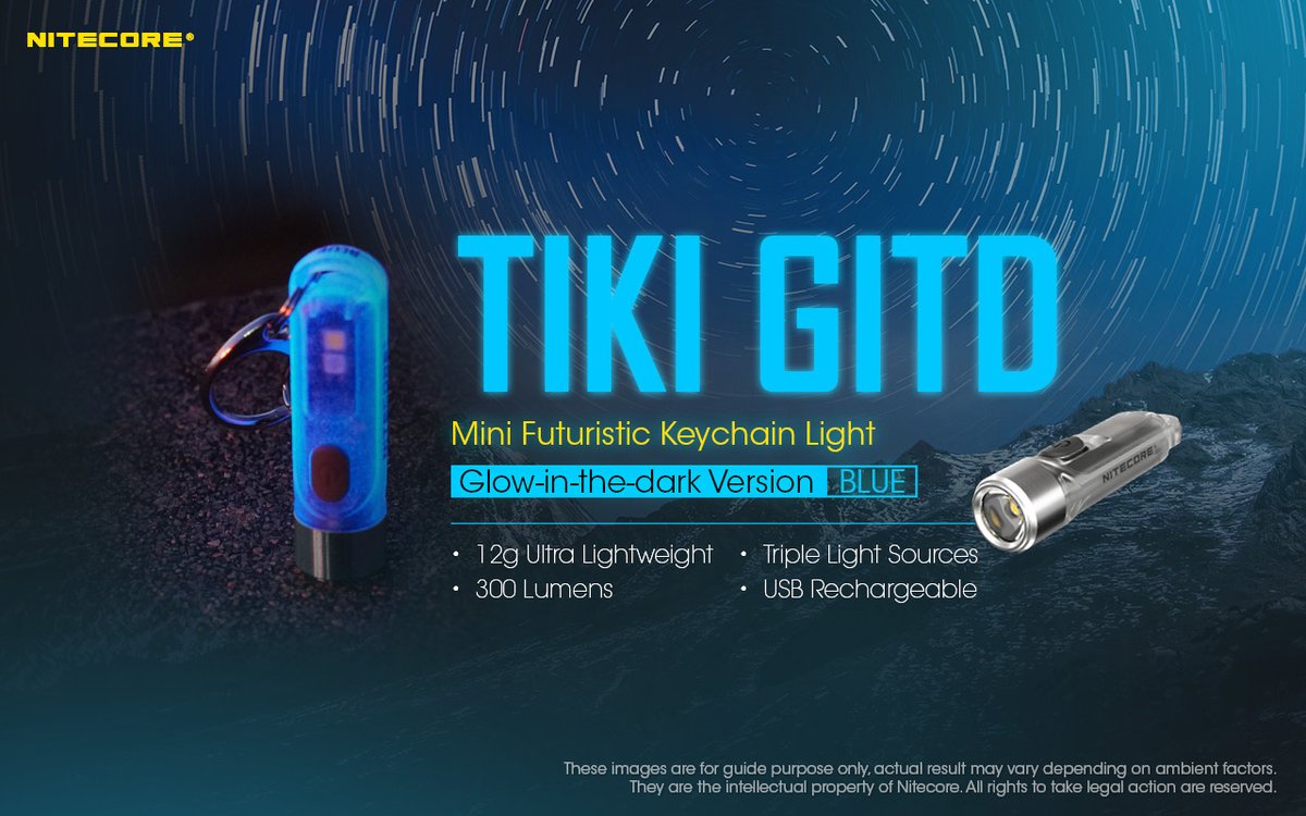 Queena15222428's tweet image. TIKI GITD BLUE, the Glow-in-the-dark Mini Futuristic Keychain Light is Released with a New Color Option!!! Do you like it🤗
#nitecoreflahslight #nitecorecharger #keychainlight