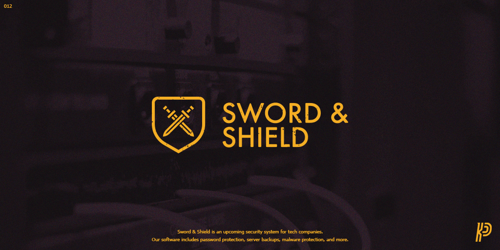 Kpapple23's tweet photo. Day 12 of #thirtylogos #designquests

A logo design of a security system built for tech companies called Sword &amp; Shield.

Sword &amp; Shield's software software includes password protection, server backups, malware protection, and more. https://t.co/ZcKhxdcUxk
