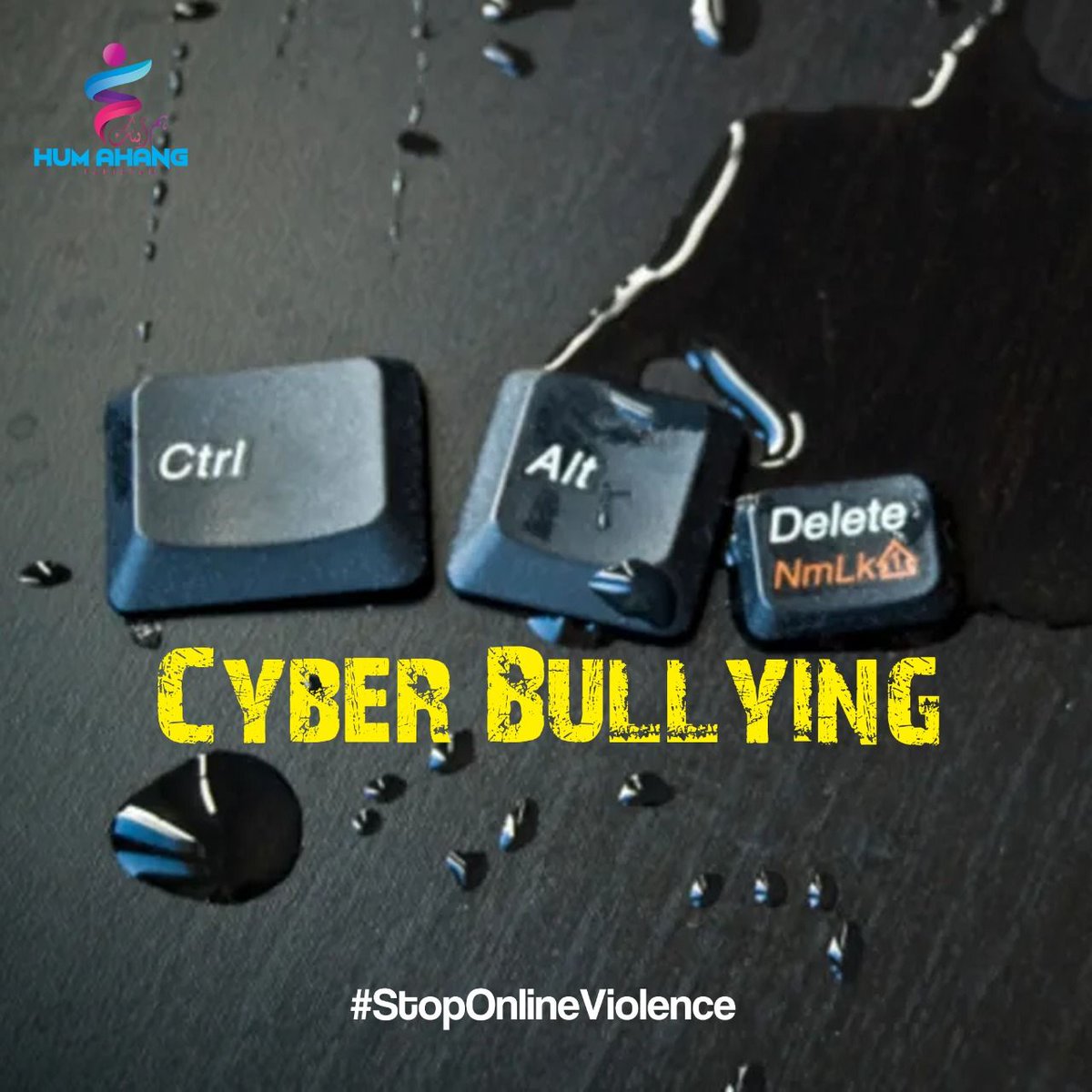HumAhangPk's tweet image. Control, Alt, and Delete cyberbullying. Put an end to online violence and make the internet a safe space. Report cybercrime to CCW-FIA at 9911.

#HumAhang #NonViolentCommunication #Violence #Onlineviolence #cybercrime #trolling #onlinebullying #stoponlineviolence