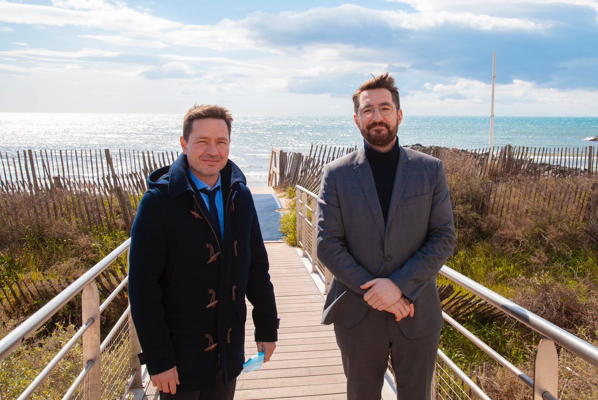 JordanDartier's tweet photo. Ravi d’avoir accueilli le Maire de Sainte Marie la Mer, Edmond JORDA, président de l’association des maires des PO, afin de lui faire découvrir les investissements réalisés par @ViasMed sur son littoral et sa station balnéaire. https://t.co/Y3YmtPXvtp