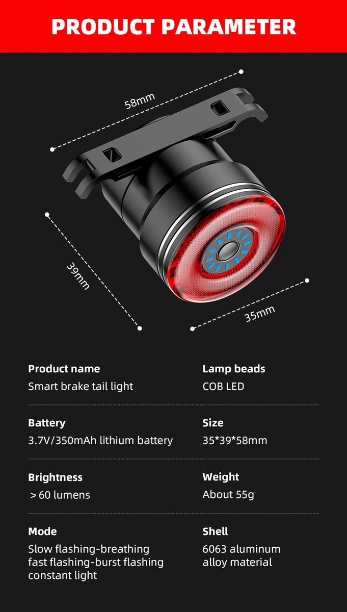 New products #smartbiketaillight #smartbikebrakelight #bestsmartbiketaillight
