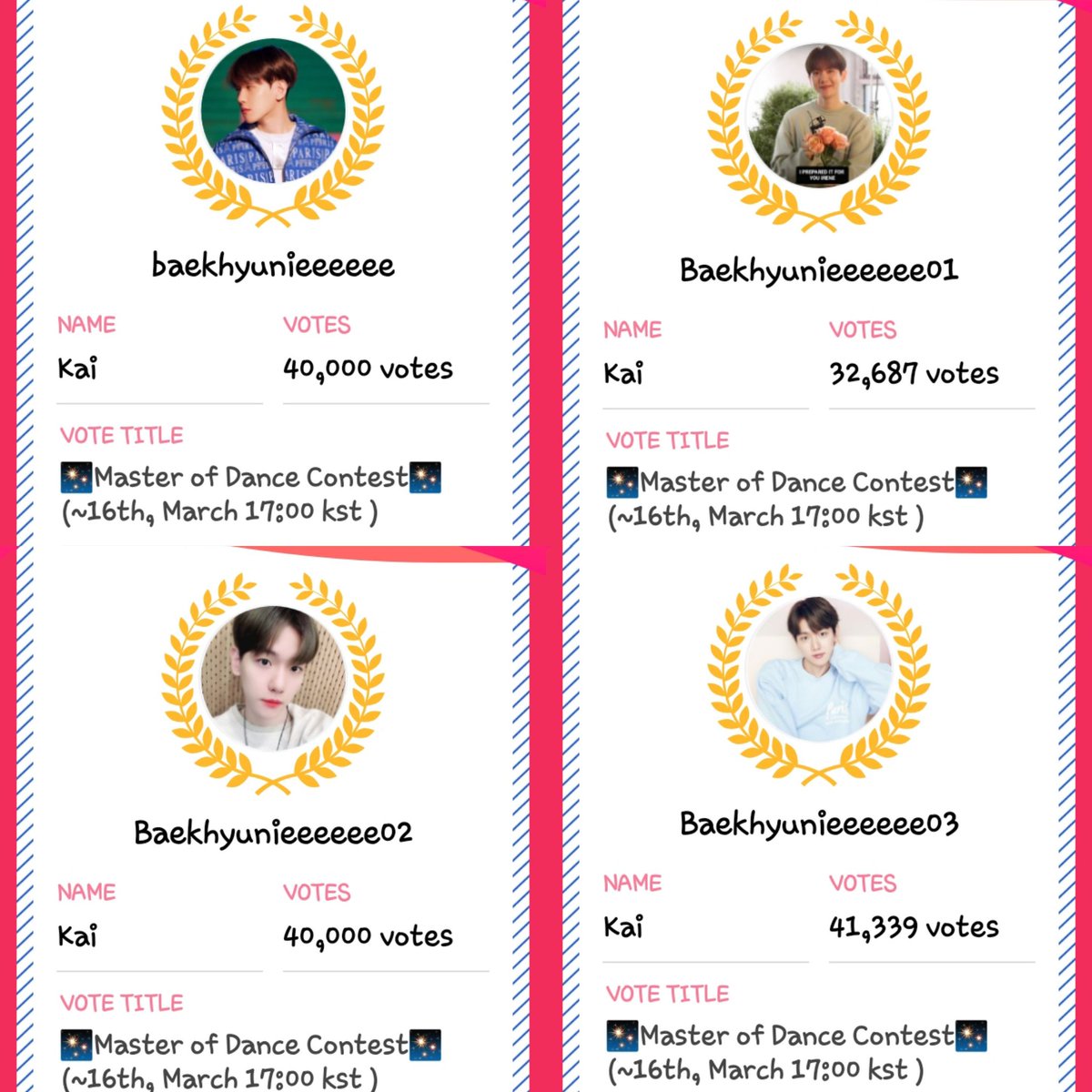PhixoMination's tweet photo. ❗VOTE VOTE❗
OUR DANCING BEAST IN DANCE FLOOR 
#EXO #KAI ON FANPLUS 
THE GAP IS SO BIG SO PLEASE IF YOU HAVE FANPLUS VOTE #KAI CATEGORY MASTER DANCE CONTEST IF YOU SEE THIS PLSS RT OR QRT 👇👇
See OUR DROP ON #KAI
@weareoneEXO @B_hundred_Hyun @layzhang @lay_studio https://t.co/G488ZW9DrB
