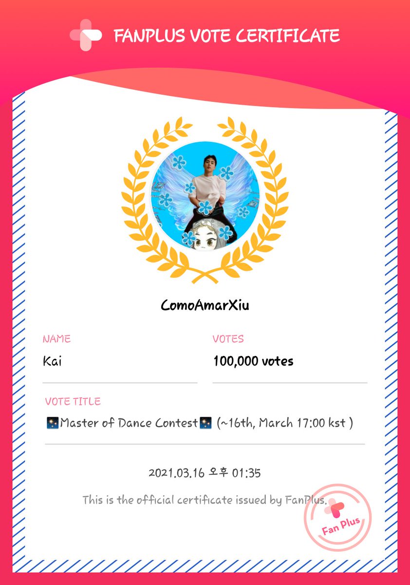 PhixoMination's tweet photo. ❗VOTE VOTE❗
OUR DANCING BEAST IN DANCE FLOOR 
#EXO #KAI ON FANPLUS 
THE GAP IS SO BIG SO PLEASE IF YOU HAVE FANPLUS VOTE #KAI CATEGORY MASTER DANCE CONTEST IF YOU SEE THIS PLSS RT OR QRT 👇👇
See OUR DROP ON #KAI
@weareoneEXO @B_hundred_Hyun @layzhang @lay_studio https://t.co/G488ZW9DrB