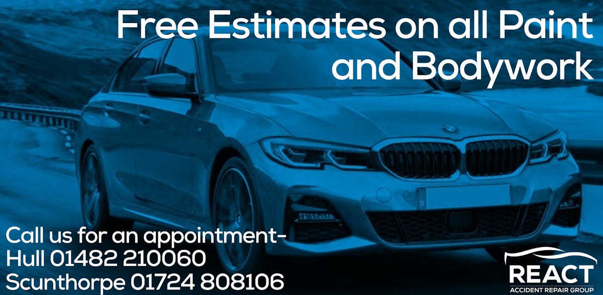 PaintBodyShop's tweet image. #Winter can be hard, on us and our vehicles. #Spring into March with #FREE #paint and #bodywork estimates! 

#Contact us now - 
☎️ #Scunthorpe 01724 808106 
☎️ #Hull 01482 210060

reactaccidentrepairgroup.co.uk/online-estimate