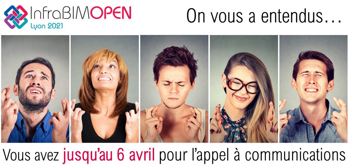 buildingSMARTfr's tweet photo. On vous a entendus - https://t.co/KoNXxLgZih Vous aviez besoin d'un peu plus de temps pour répondre à l'appel à speakers d'#InfraBIM #Open Lyon : vous avez jusqu'au 6 avril pour déposer votre communication #construction #transformationdigitale #solutions #international https://t.co/m94gqq8x4X