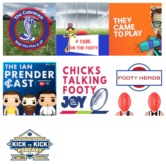 The official reference point for an inter-podcast supercoach league!!!!
<a href="/SandownCobras/">Sandown Cobras FNC</a> <a href="/FootyHeadsPod/">Footy Heads AFL Podcast</a> <a href="/ChicksTlknFooty/">CTFJOY949</a> <a href="/Kicktokickpod/">The Kick to Kick Podcast</a> <a href="/TCTPPod/">They Came To Play</a> <a href="/ThePrenderCast/">The Ian PrenderCast</a> <a href="/yank_on/">A Yank On the Footy Podcast</a> 

Three spots left!