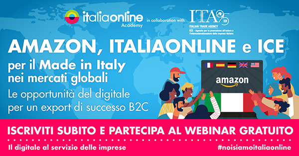 Come fare export online nei mercati globali grazie al digital? Ce lo spiegano #Amazon e <a href="/ITAtradeagency/">Italian Trade Agency</a> nel nostro webinar gratuito giovedì 18 marzo alle 14. Iscriviti subito! 
register.gotowebinar.com/register/58627…
#italiaonline #piacerediconnetterti #Amazon #export #digitale