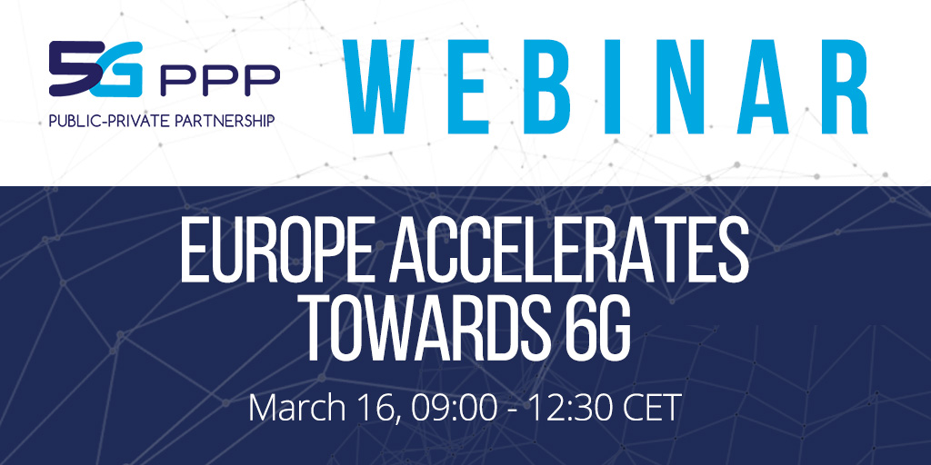 #5GPPP webinar goes live in 20 minutes 🇪🇺Europe  accelerates towards #6G

💡TODAY @ 9:00 - 12:30

Register ➡️ 
bit.ly/3kZRcJx  

@H2020Reindeer @h2020daemon @6gbrains @Hexa_X_2020 @MarsalProject @Dedicat6G @TeraFlow_h2020 #RISE6G @EUeic @AIOTI_EU
@DigitalEU @NetTechEU