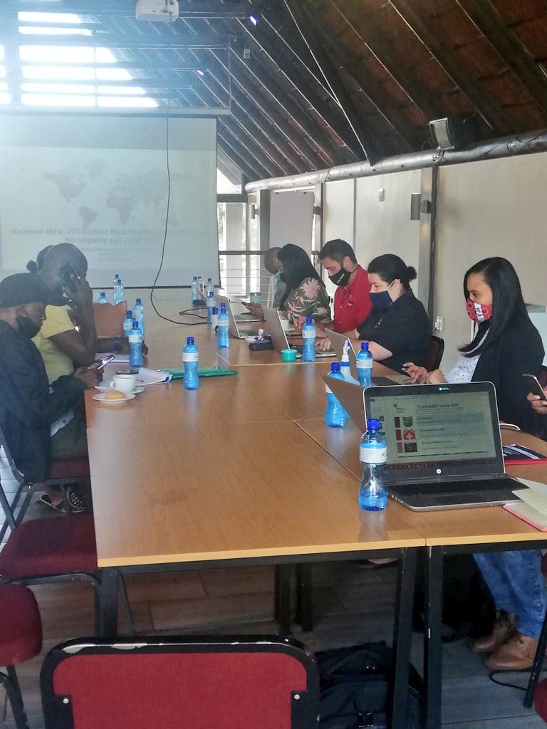 jtgcda's tweet photo. @jtgcda leadership in a meeting with @Khumani Assmang Management at Kalahari Lodge in Kathu. Local employment and SMMEs opportunities engagement. 
@DigiTicketSA
@CundasNels @TshepangPeme @IamPakoMolema @tumzapg
@KathuGazetteZA @DFANEWSPAPER
@PkKao2 https://t.co/33DiYCL1PJ