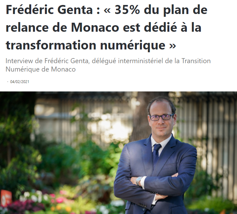 GroupeNoeva's tweet photo. Découvrez en plus sur les décisions prises par Frédéric Genta, le délégué interministériel chargé de la Transition Numérique de la principauté de Monaco 👉 https://t.co/vlkwh0Ukgt 

#transformationdigtale #formation #monaco https://t.co/dKds3XYeS6