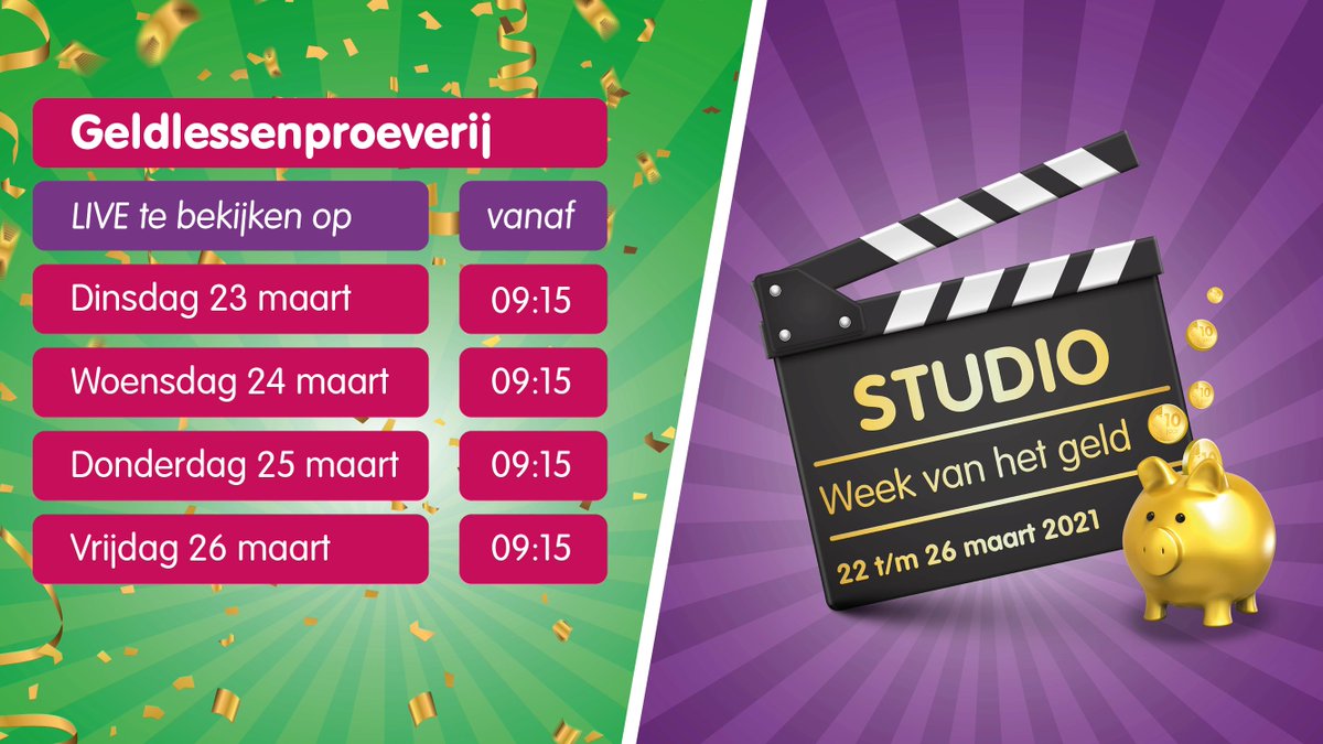 Van 22 t/m 26 maart is de 10 editie van de Week van het geld. Hét moment om op school extra aandacht te besteden aan financiële vaardigheden. De CED-Groep biedt speciaal voor deze week een online Nieuwsrekenenles over (omgaan met) geld voor #vo en #mbo. bit.ly/3vrHnJf