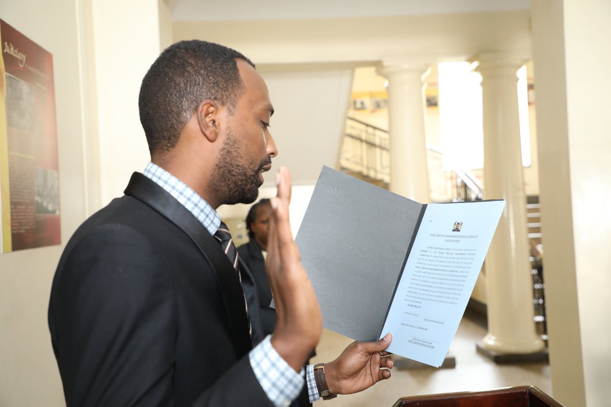 DCRJ Paul Maina today presided over the swearing-in of 4 members of Public Private Partnerships Petition Committee; Mohamed Abey, Janice Kotut, Eunice Lumallas &amp; Sadick Mustapha at the Supreme Court. Prof Githu Muigai took his Oath of Office as Chair last week.