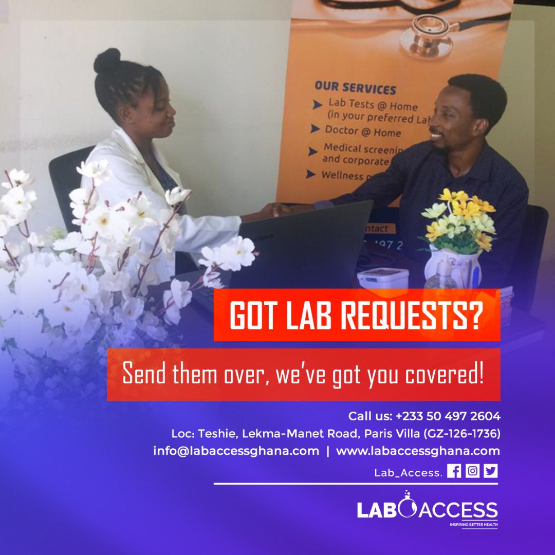 lab_access's tweet image. Talk to us about your Lab requests and do it conveniently from home or office. #mobilehealthcare #labaccess #medicallab #doctorconsultation #wellness