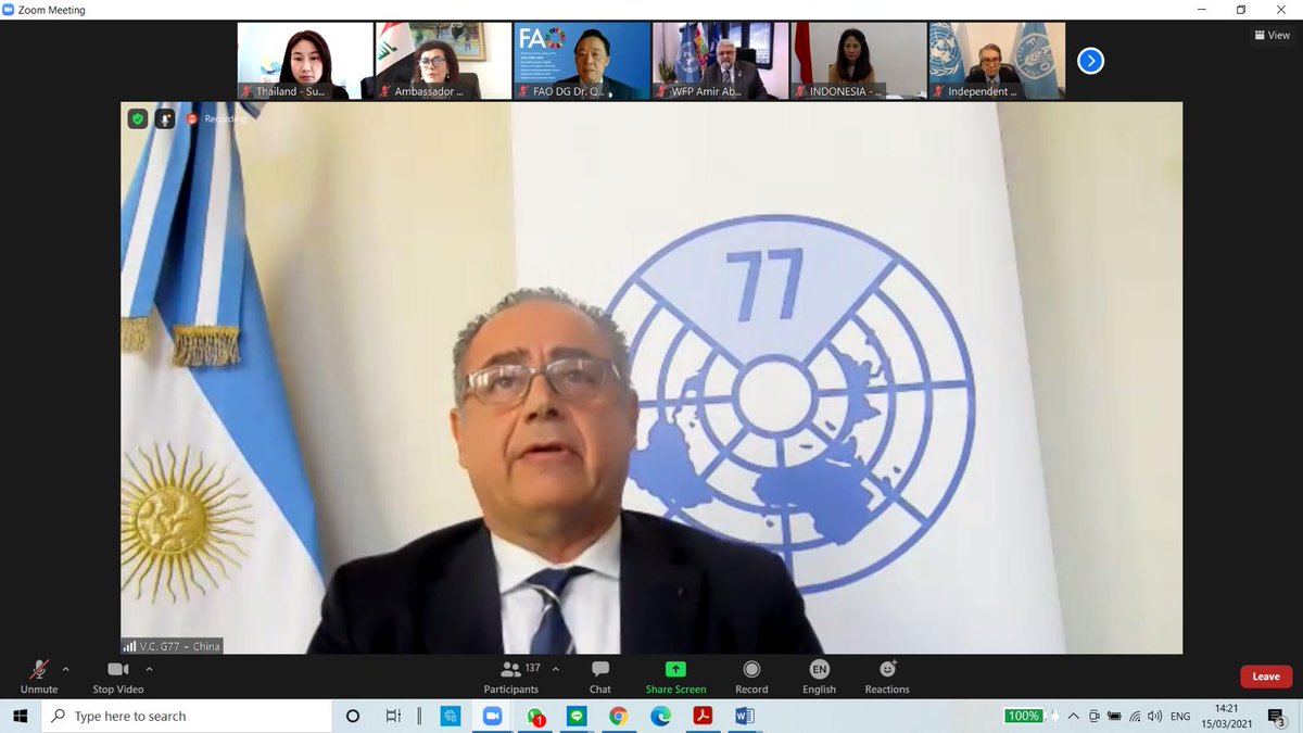 UN_CFS's tweet photo. Yesterday, @UN_CFS Chair @ThanawatTiensin briefed the #G77 + China group on the work of #CFS guiding global policies on food security and nutrition. He also briefed on the successful #CFS47
Read his remarks: https://t.co/GETqwKhUez https://t.co/84J46sGpCc