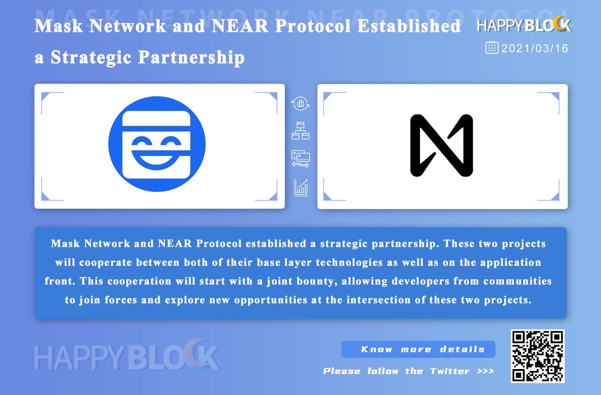RealHappyBlock's tweet photo. Mask Network and NEAR Protocol Established a Strategic Partnership.

More Details =>https://t.co/wO2pOH1NhI

@realmaskbook @NEARProtocol $MASK $NEAR #DeFi https://t.co/wHGySuHLYb