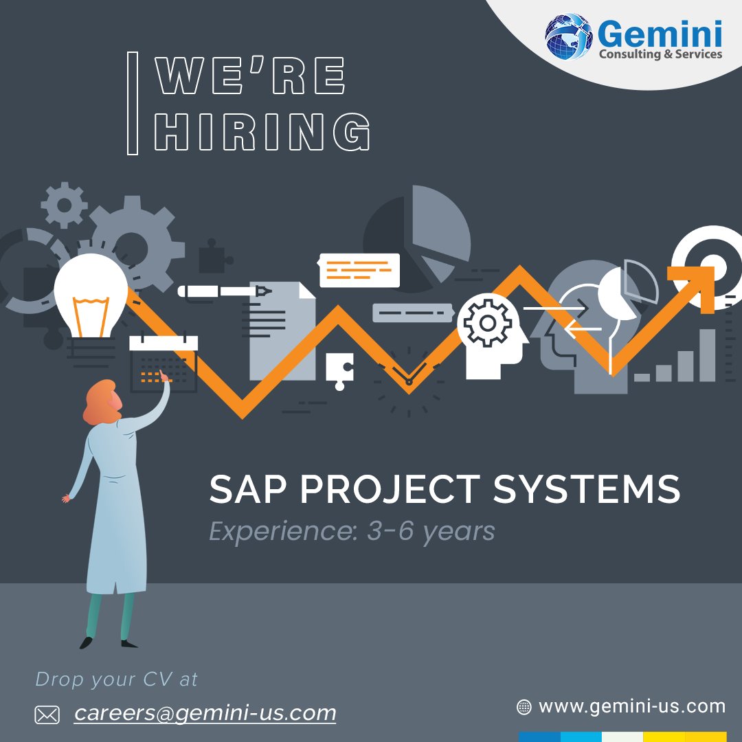 gemini_services's tweet image. Want to be part of a vibrant workplace? We need an expert who can develop out of the box technological solutions to complex business problems. bit.ly/3qOVEfG

#SAP #projectmanager #SAPProjectsystems #sapprojectmanager #BusinessSolutions