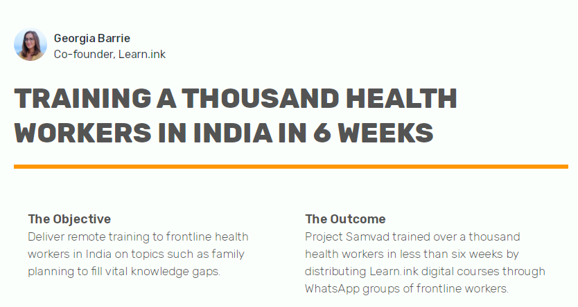 Digital Green (@digitalgreenorg) on Twitter photo Funded by <a href="/usaid_india/">USAID India</a> our #ProjectSamvad works w/ Govt health extension to amplify efforts through technology.
Read how we managed to train 1000 health workers despite the #pandemic
👉🏾bit.ly/3rVMnUj
Don't miss <a href="/farhadali/">Farhad Ali</a> share how we did it:
👉🏾bit.ly/3lmUDtS Funded by <a href="/usaid_india/">USAID India</a> our #ProjectSamvad works w/ Govt health extension to amplify efforts through technology.
Read how we managed to train 1000 health workers despite the #pandemic
👉🏾bit.ly/3rVMnUj
Don't miss <a href="/farhadali/">Farhad Ali</a> share how we did it:
👉🏾bit.ly/3lmUDtS