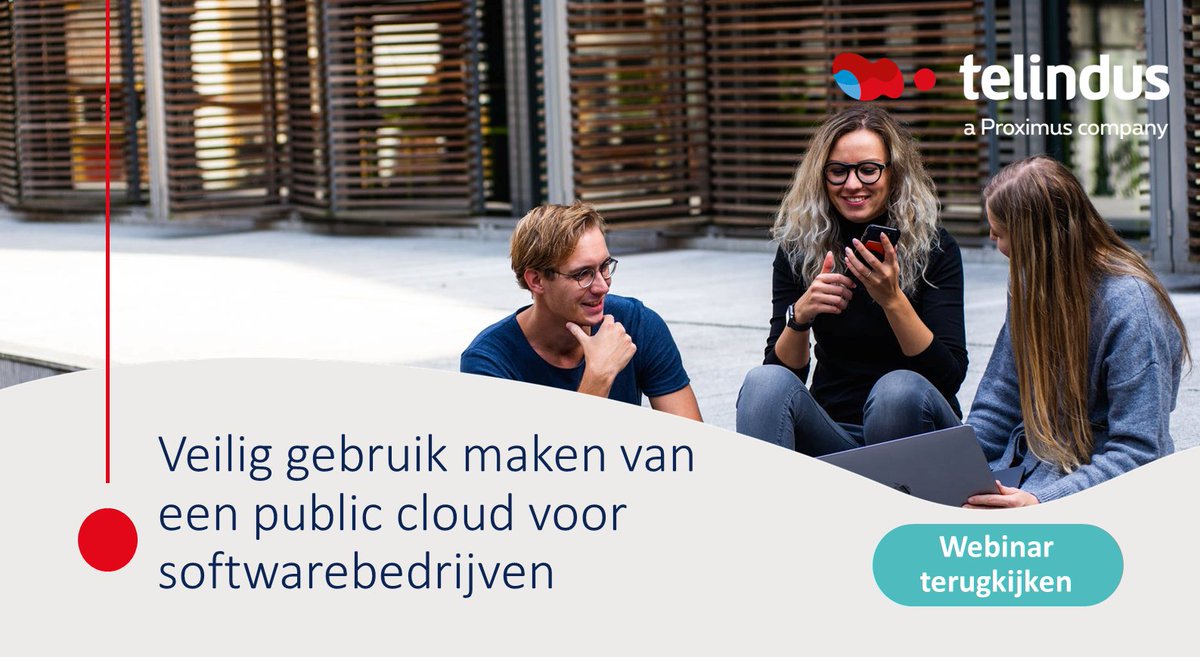 Telindus_NL's tweet photo. Draait jouw software in een publieke cloud, zoals Microsoft #Azure? Of ben je dit van plan?
Besef dan dat public cloud, naast alle voordelen, ook risico’s en uitdagingen met zich meebrengt. Daar gaan we in deze webinar verder op in. https://t.co/YQQUhoJBJp https://t.co/VeIFOgBasc