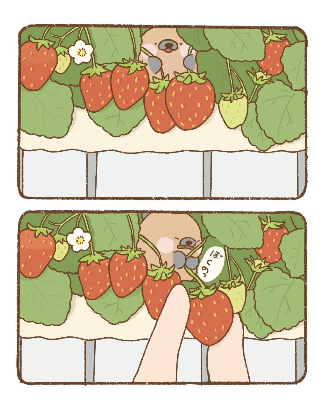 つんたろう 毎日更新 いちご だー あまいの いっぱい つける カナダヤマアラシ イラスト お絵かき 絵描きさんと繋がりたい 一日一絵 いちご イチゴ いちご狩り T Co Rceud3vhop Twitter