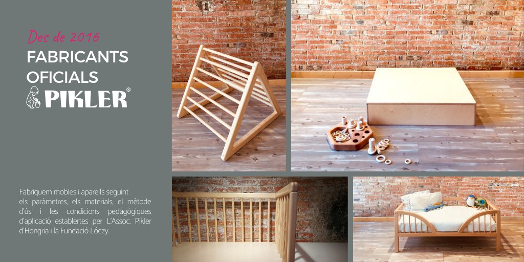 ergokidsmobles's tweet photo. Fabricants Oficials Pikler®
-----------
Fabricantes Oficiales Pikler®

https://t.co/Ffq4RvtOdF

#Ergokids #mobiliari #mariamontessori #movimientolibre #waldorf #emmipikler   #triangulopikler  #juegolibre #movimentodelbebe #pikleriano #piklertriangle #woodentoy #crianzarespetuosa https://t.co/OZ8ZTfcPp2
