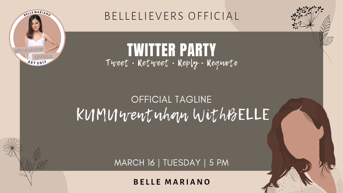 Twitter Party starts now! Here's our tagline for today's Twitter Party! Let's power tweet! See you later, Belle! 

KUMUwentuhan WithBELLE