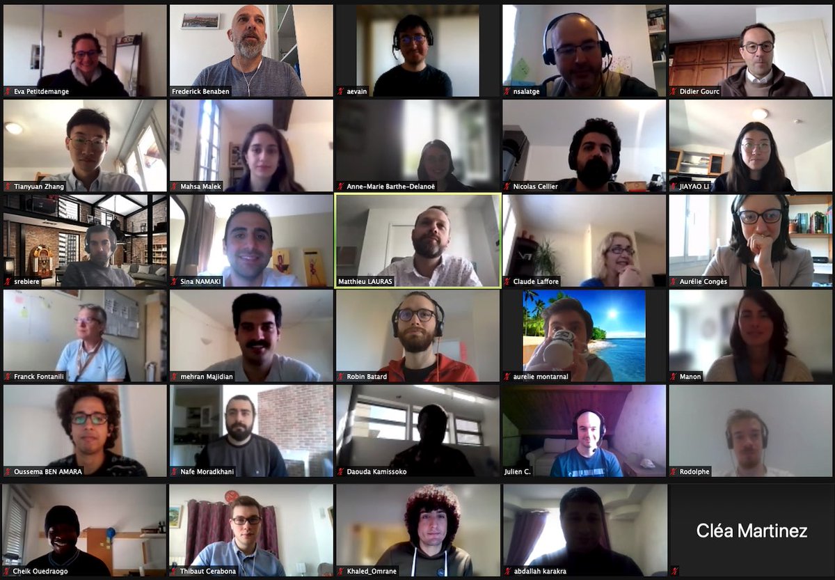 Spring meeting of the #Security #RiskManagement and #CrisisManagement research axis of the #IndustrialEngineering Center of @IMTMinesAlbi. Very proud. Look at all these happy faces! Doing research altogether looks like a cool way of dealing with the current crisis...