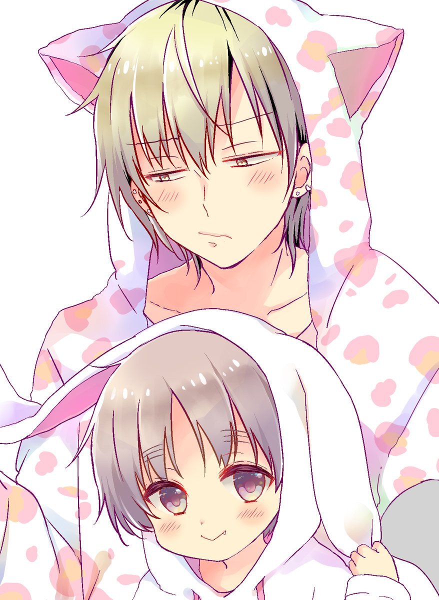 優人とソラは2人ともピンク似合うね～🥰桜色で春っぽく～🌸 