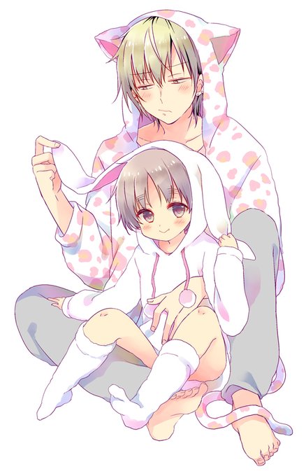 優人とソラは2人ともピンク似合うね～🥰桜色で春っぽく～🌸 