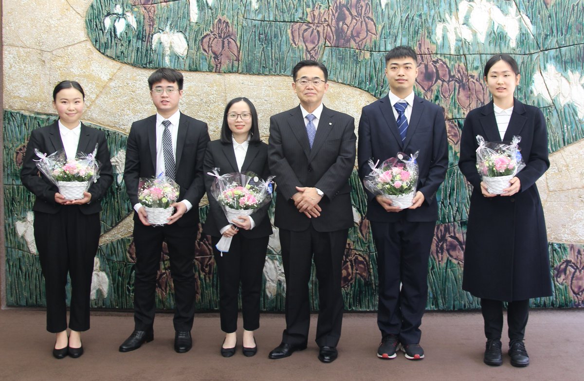 南山大学国際センター 愛知のものづくりを支える留学生が愛知県知事へ訪問し 知事から激励の挨拶をうけました 本学の受入留学生も参加させていただきました 愛知県 ものづくり 留学生