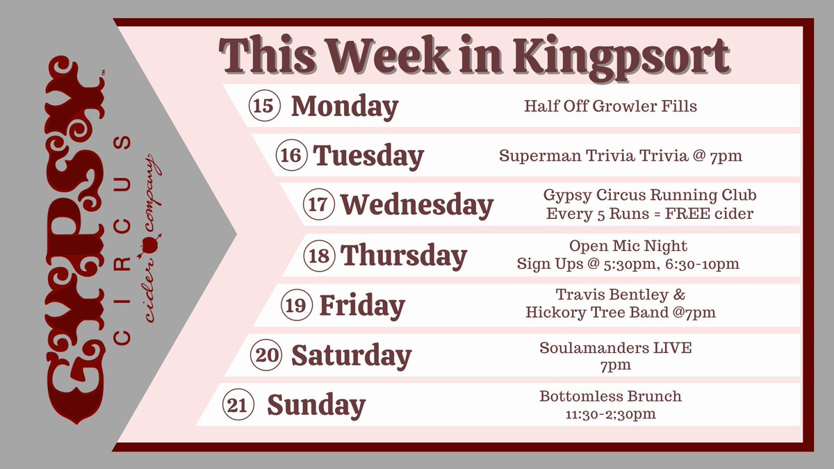 What's happening in #Kingsporttn #tricitiestn #johnsoncity this week!
