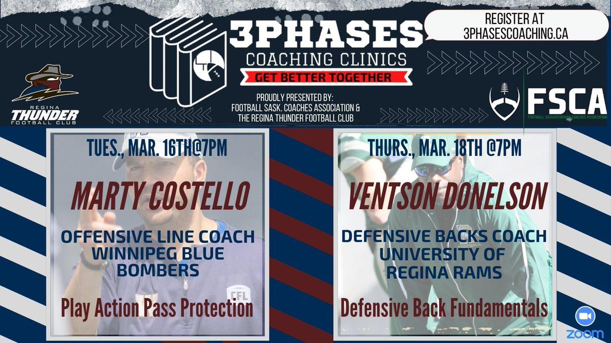 Let’s talk the trenches!!! Live tonight 7PM SSK (9PM EST) WPG Blue Bomber OL Coach <a href="/coachmartyc/">Marty</a> joins us to kick off our final week of 2021. Register at 3PHASESCOACHING.CA to #GetBetterTogether See you tonight.