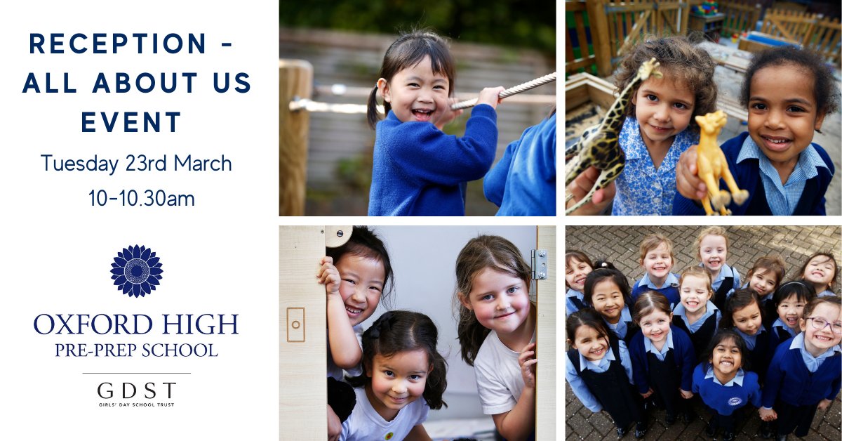 OHPSchool's tweet photo. Are you considering Oxford High’s Reception for your daughter? Register for our ‘OHPS Reception – All About Us’ event taking place next Tuesday to learn all about life and learning in our Reception classes and ‘meet’ our wonderful staff. 

https://t.co/Cl7goa4Iw1 https://t.co/4u0hFFfioy