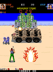 SirArturo3's tweet photo. Seguimos con la fijación de #Konami de promocionar #arcades bélicos, con señoritas vestidas muy ligeritas de ropa. En el juego somos dos mercenarios, capaces de invadir ellos solos a pecho descubierto, una zona hostil!
#retrogames #retrogaming #Pixelart #Devastators https://t.co/K12epV1C2L