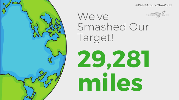 WhiteHorseFed's tweet photo. We've only gone and done it. Together, we've covered 29,281 miles,  1.18 times around the world!

Our next challenge is to make it around the world  pole to pole. Carrying the extra miles over, we've got 20,480 miles to go.

Keep up the great work everyone! #TWHFAroundTheWorld https://t.co/9i0f5znrfb