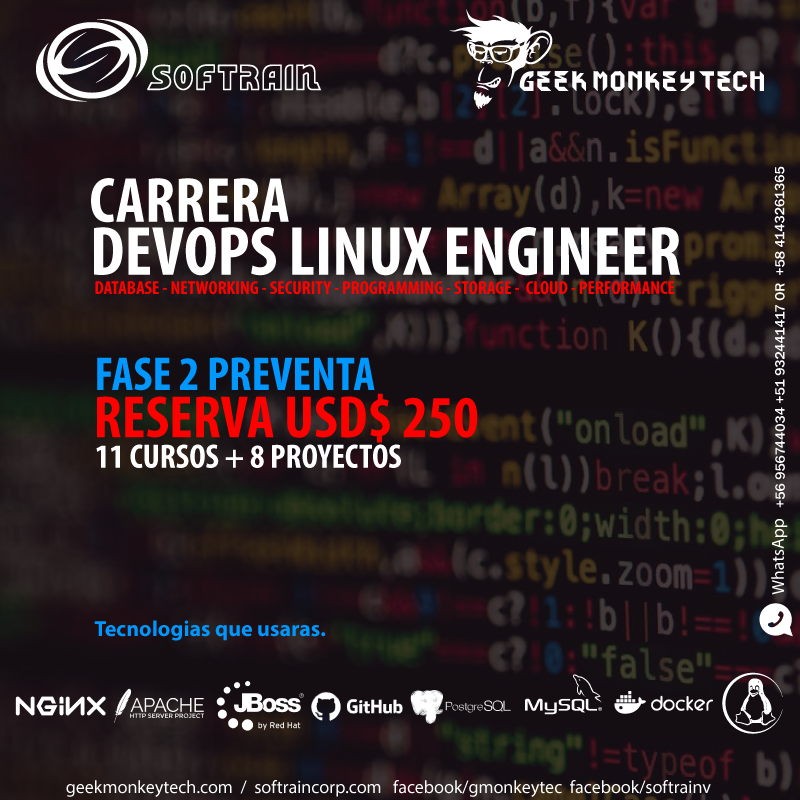 softrainve's tweet photo. Workshop NGINX Basic Configurations Reserva YA! es Gratis https://t.co/hDod7Y0geZ

#linux #nginx #webserver #httpd #http #apache #debian #ubuntu #centos #redhat  #softraincorp #gmonkeytech https://t.co/sWpPNpvKLT