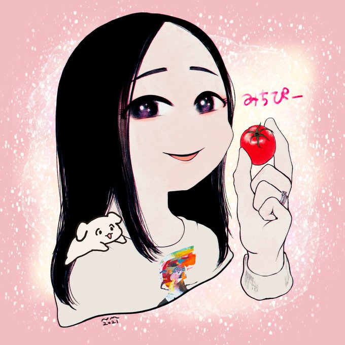 skebにてご依頼いただきありがとうございましたトマト描くの楽しかったですにくまん子さんのコミッション「こんにちは。再開を今か今かと待ってました。アイコンにしたいです。髪型 長さは胸下のロングの黒髪。前髪は顎ほど...」  #Skeb #Commission より 