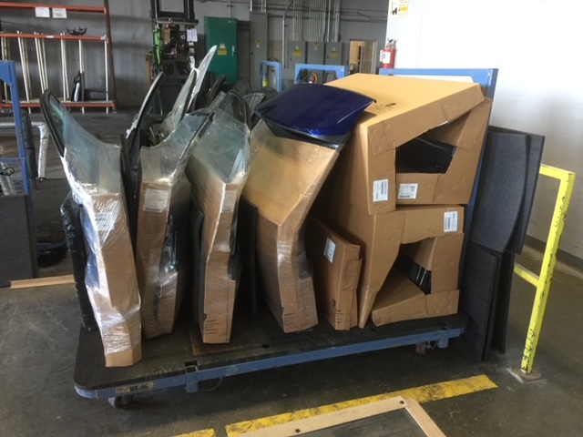 Panel_Armor's tweet image. Panel Armor designs LTL Racking System for Crystal River yard. 40% more parts space and less damage.