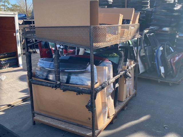 Panel_Armor's tweet image. Panel Armor designs LTL Racking System for Crystal River yard. 40% more parts space and less damage.