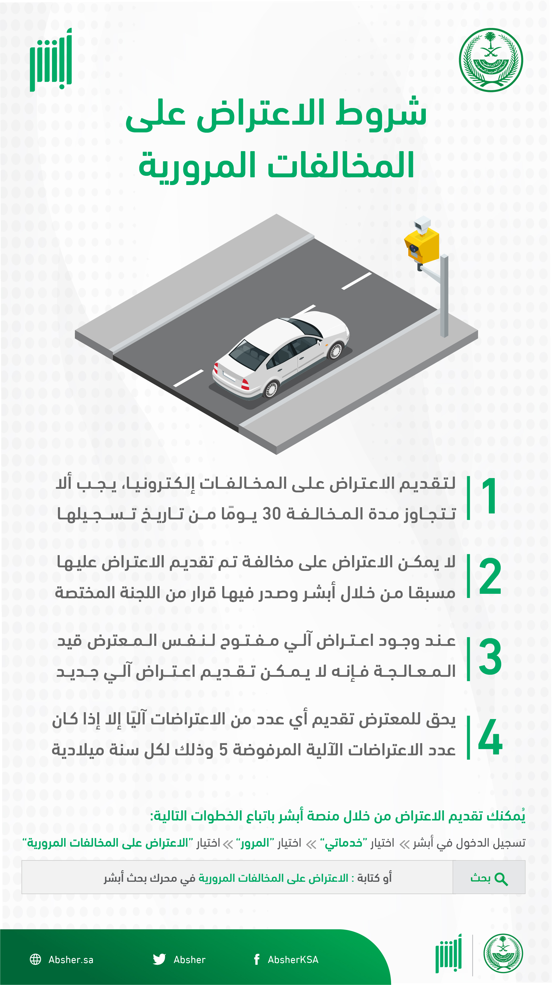 اعتراض المخالفات المرورية