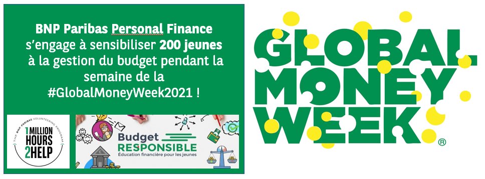 200 : c’est le nombre de jeunes français que <a href="/BNPP_PF/">BNP Paribas 𝙋𝙚𝙧𝙨𝙤𝙣𝙖𝙡 𝙁𝙞𝙣𝙖𝙣𝙘𝙚</a> prévoit de sensibiliser à la gestion du budget pdt la semaine de la #GlobalMoneyWeek2021 du 22 au 26 mars!
👉 Ce qui est prévu? + de 10 ateliers avec des établissements scolaires &amp; structures d'insertion.
#TakeCareOfYourMoney