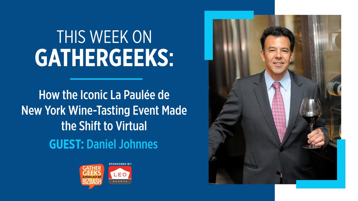 This Week on #GatherGeeks Podcast: Daniel Johnnes, the proprietor of the <a href="/lapaulee/">La Paulée</a> de New York wine-tasting event, discusses the history—and future—of the weeklong wine event, which is currently taking place virtually 🍷bizba.sh/3vxkuE8

<a href="/LEOEvents/">LEO Events</a> #BizBash #virtualevents