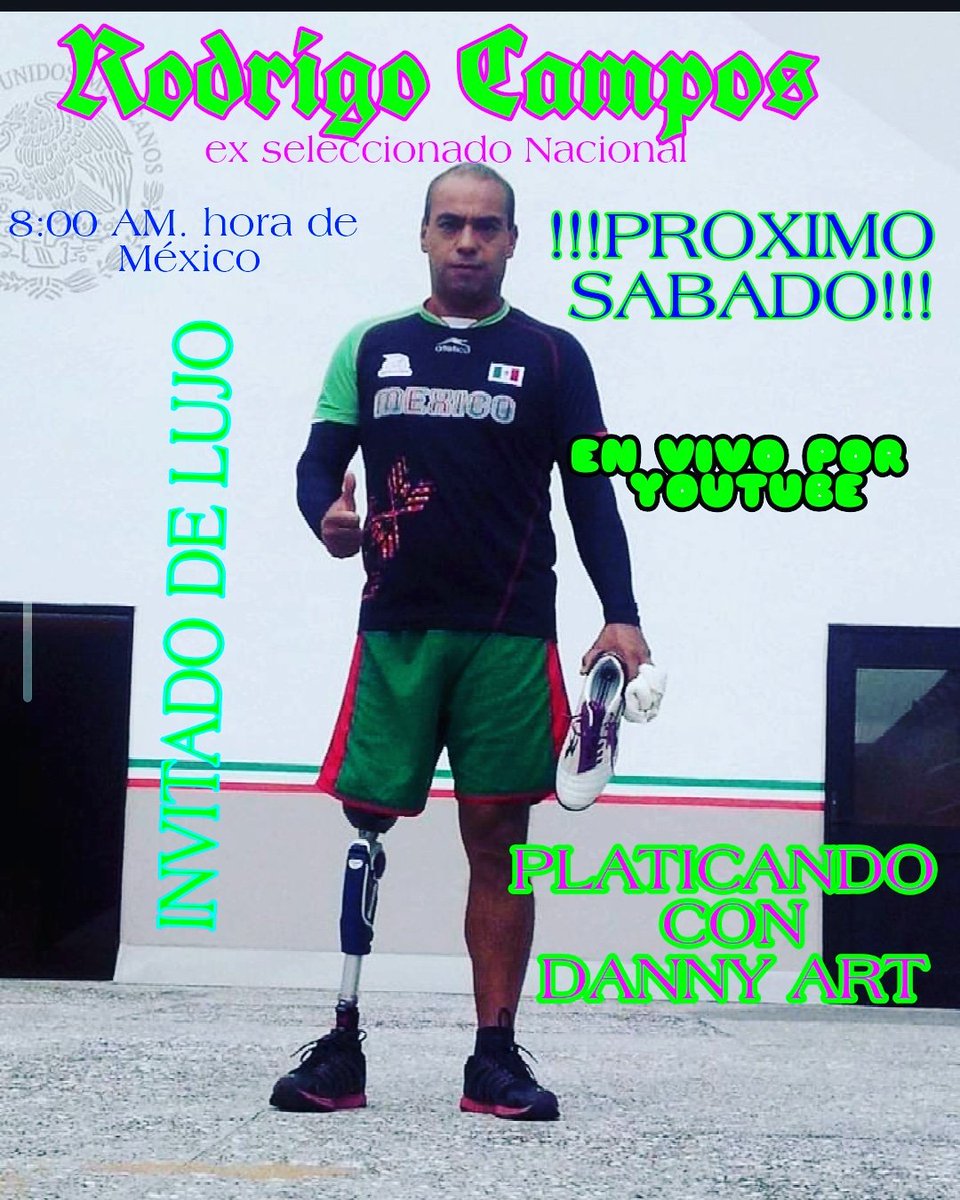 Próximo sábado 8:00 AM hora de México   nos espera una mañana súper agradable en compañía de un gran deportista ....en vivo solo por este canal 
youtube.com/channel/UCUoCq…