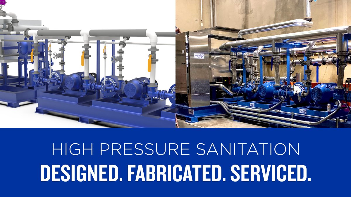 thomas_pump's tweet image. Cleaning and sanitation of a large-scale food processing facility is a critical process. Thomas Pump has been a part of that process for the last 30 years, it’s what we do. Contact us today for all your pump needs!

#thomaspump  #highpressure #pumpsystem #plantsanitation
