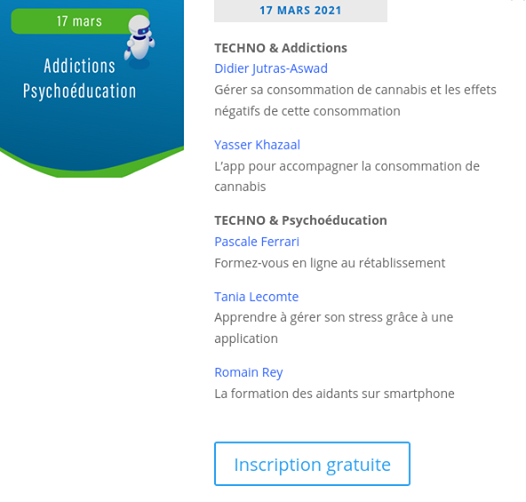 takebref1's tweet photo. Durant les Journées de la Schizophrénie du 13 au 20 mars se déroule aussi Technopsy avec le 17, une présentation du Dr Rey autour de la #psychoéducation et de l'application numérique. Peut-être une bonne nouvelle pour #programmebref.
#psychiatrie, #aidants https://t.co/fGISkI5mbJ